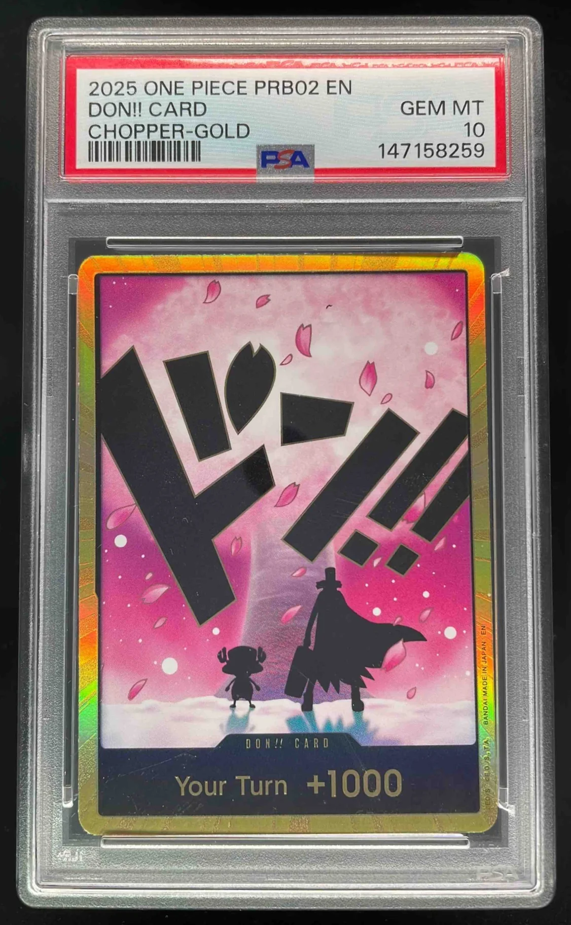 2025 One Piece PRB02 EN Don!! Card Chopper Gold PSA 10
