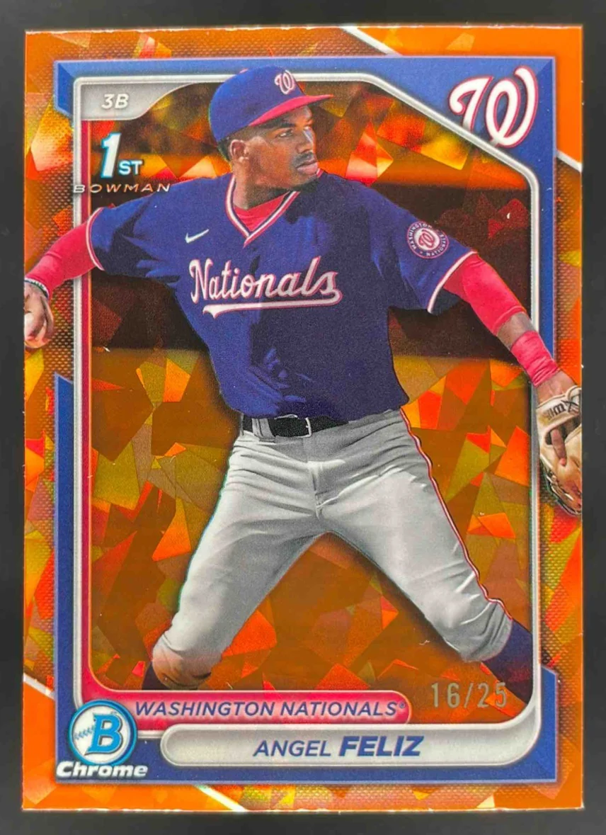 2024 Bowman Chrome Sapphire Prospects Orange #BCP-198 Angel Feliz /25
