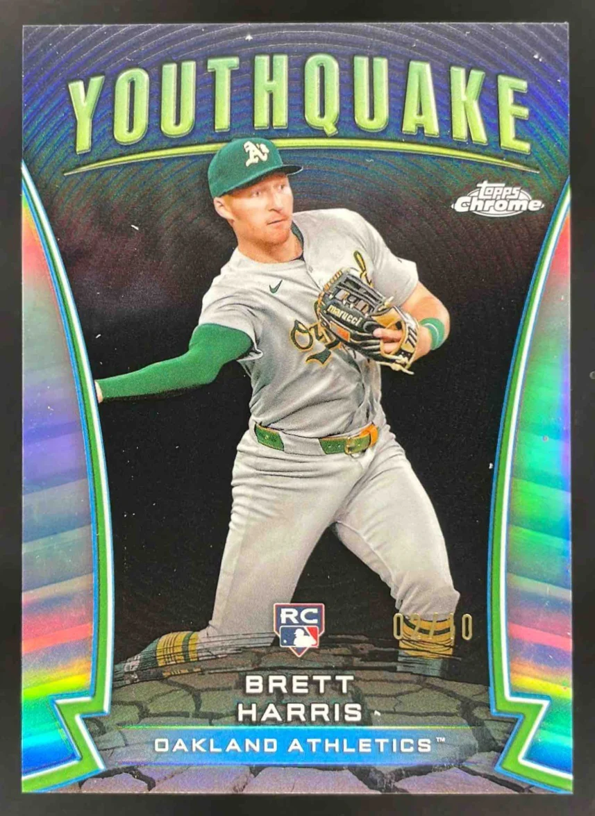 2024 Topps Chrome Update Youthquake Black Refractor #YQ-77 Brett Harris RC /10