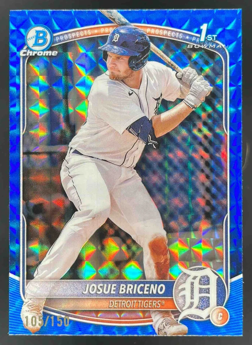 2025 Bowman Chrome Blue Geometric Refractor #BCP-13 Josue Briceno RC /150