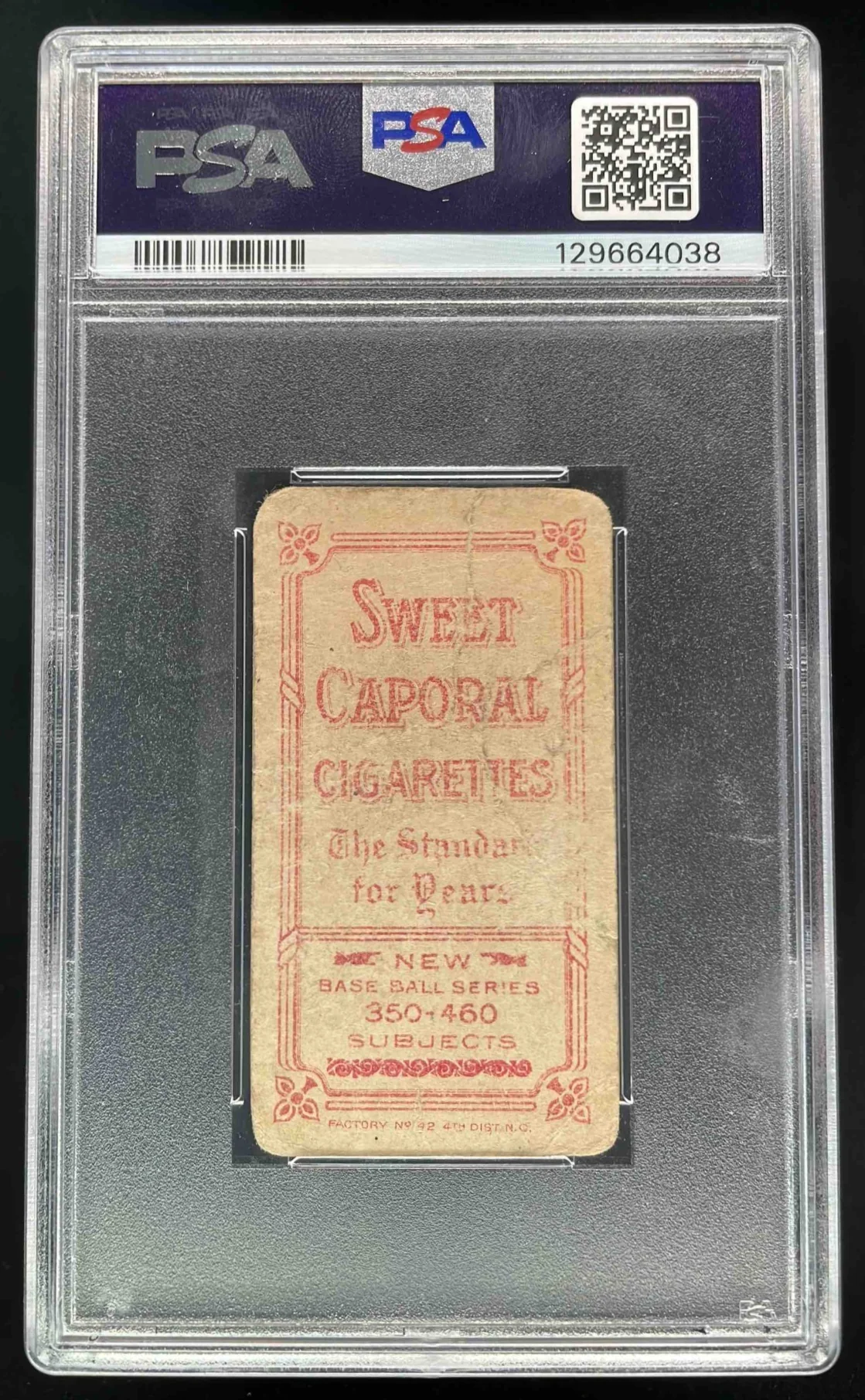 T206 Sweet Caporal 350-460/420P Johnny Evers With Bat Chicago On Shirt PSA 1 - Image 2