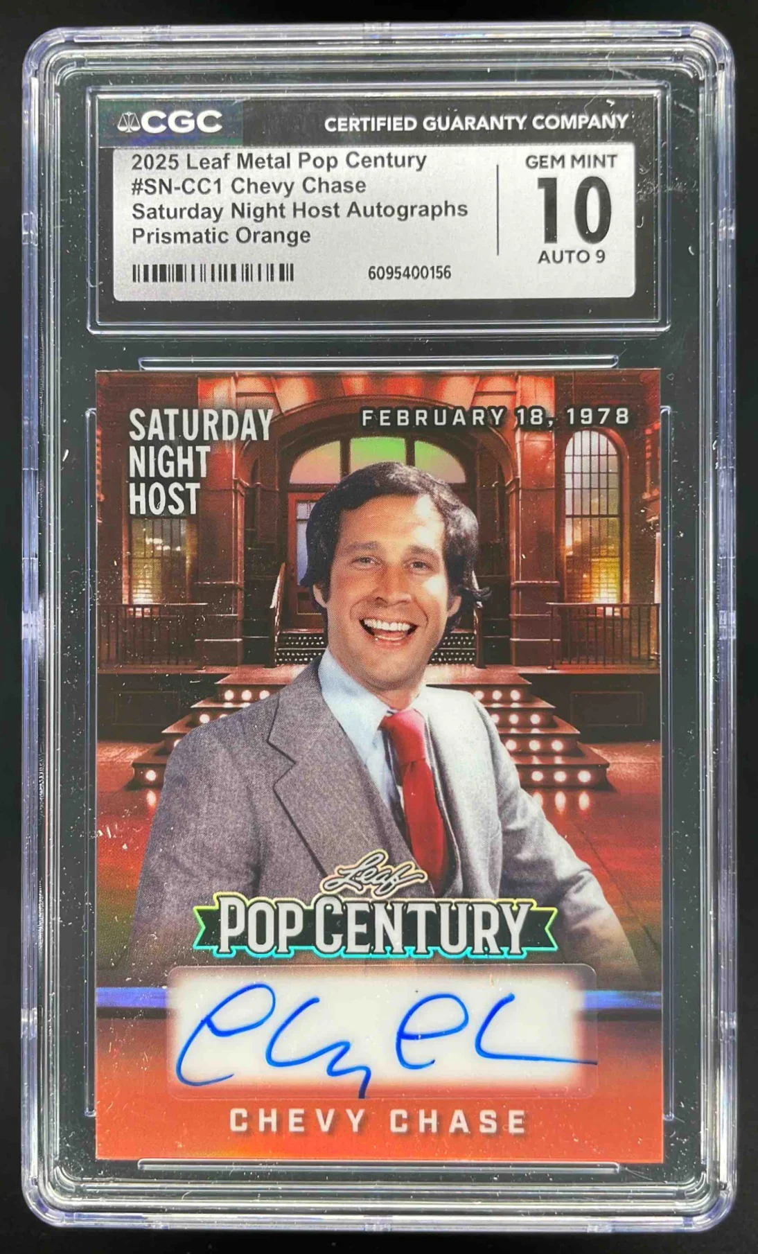 2025 Leaf Metal Century Saturday Night Host Orange Chevy Chase Auto /4 CGC 10