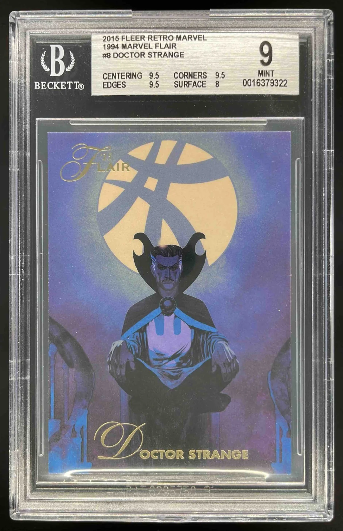 2015 Fleer Retro Marvel 1994 Marvel Flair #8 Doctor Strange BGS 9