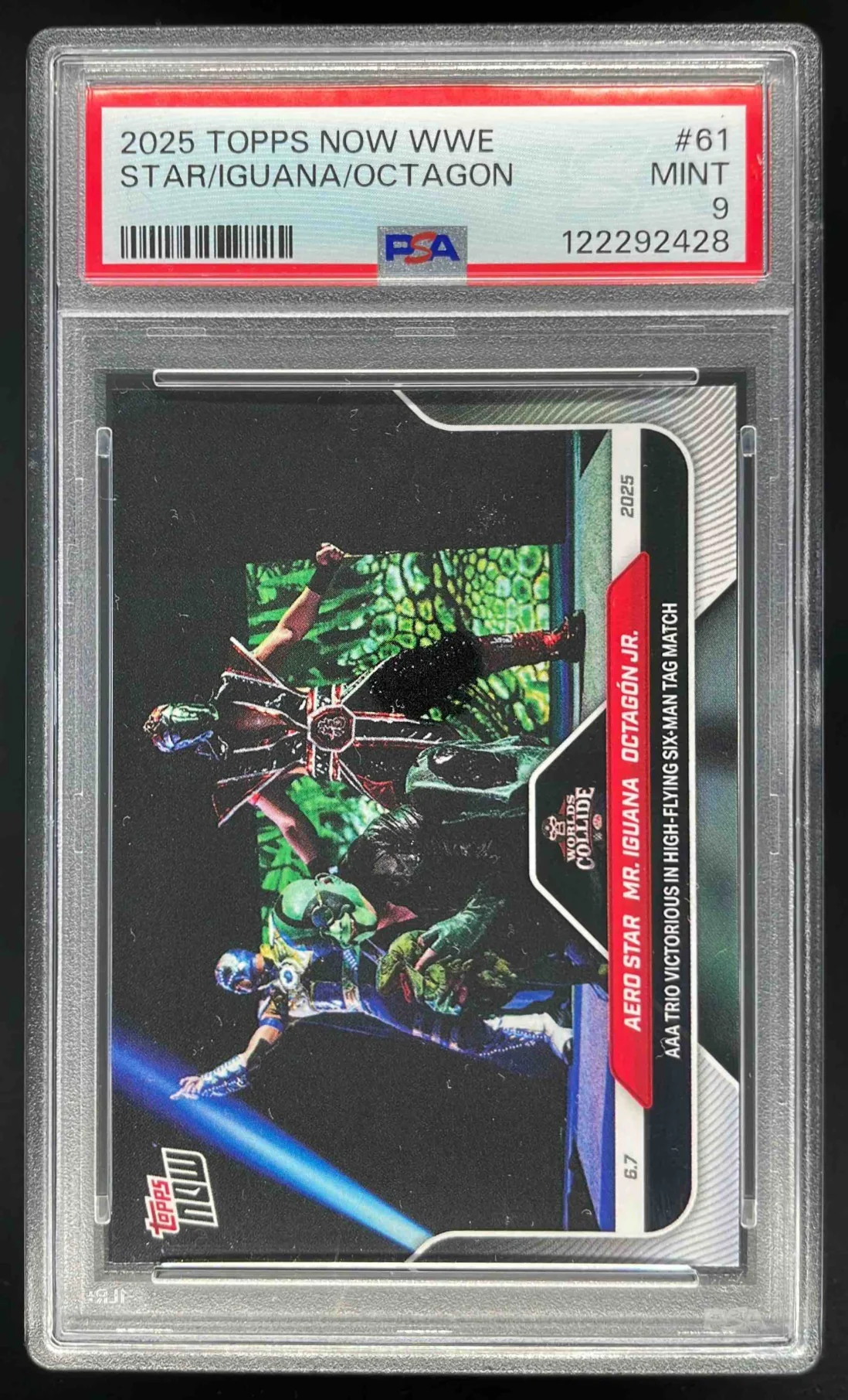 2025 Topps Now #61 Aero Star Mr. Iguana Octagon Jr. PSA 9