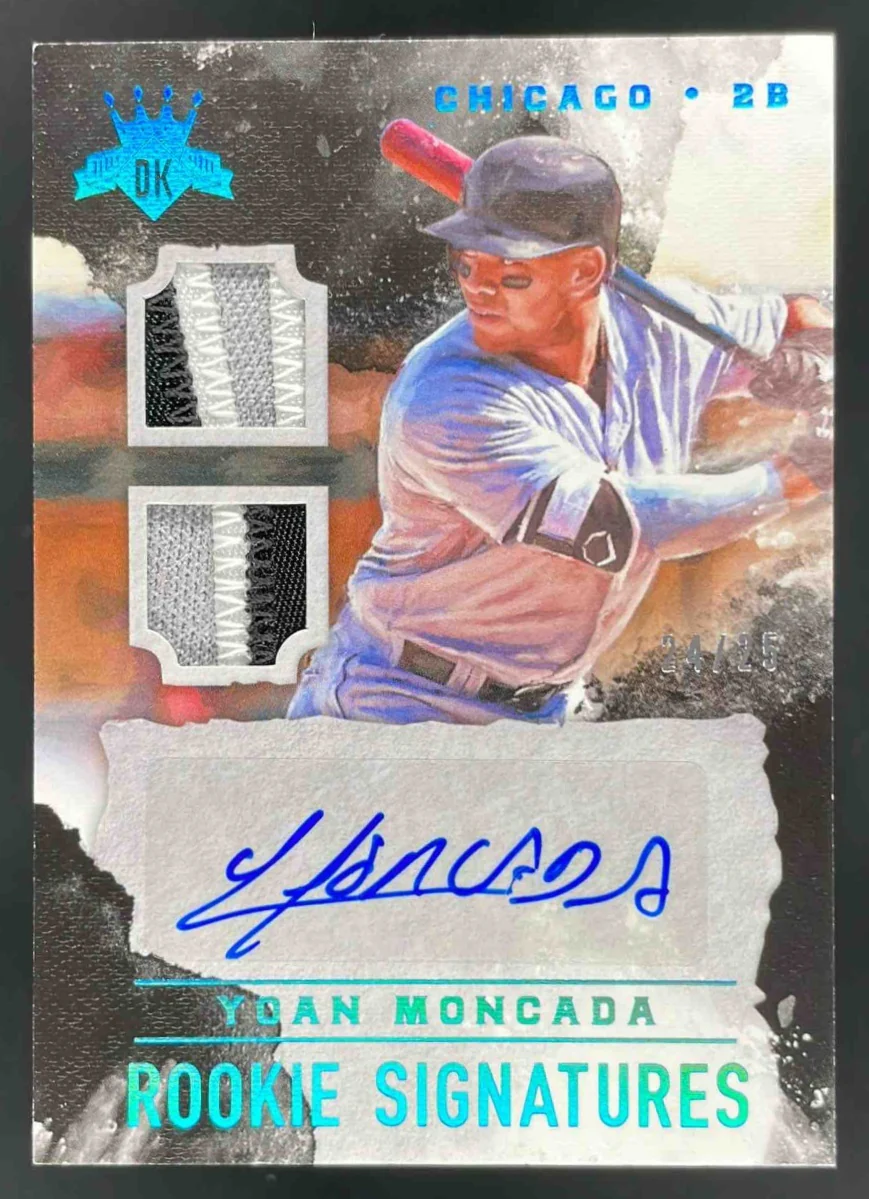 2017 Panini Diamond Kings DK Rookie Holo Blue #RS-YM2 Yoan Moncada RC Auto /25