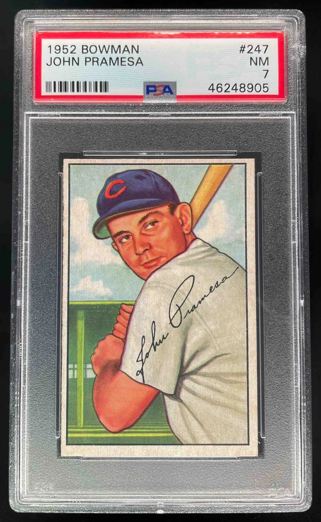 1952 Bowman #247 John Pramesa PSA 7