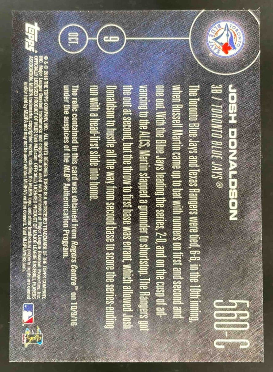 2016 Topps Now ALDS Base #560-C Josh Donaldson /49 - Image 2