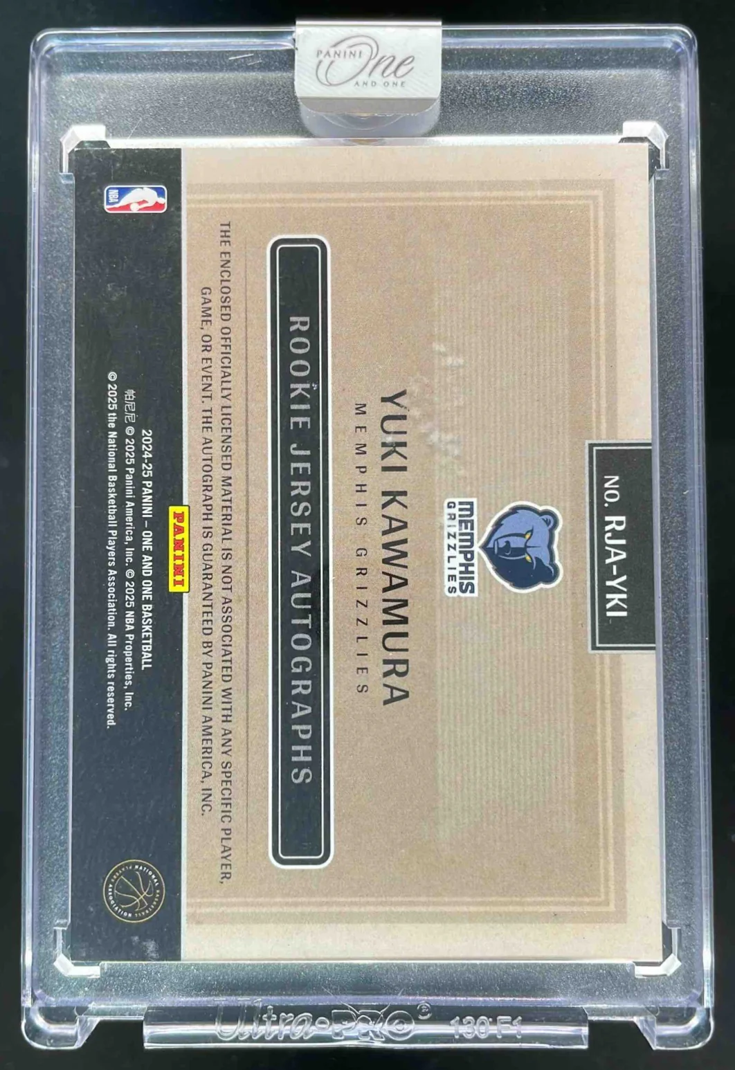 2024 Panini One and One Rookie Jersey Autographs Red #16 Yuki Kawamura Auto /25 - Image 2