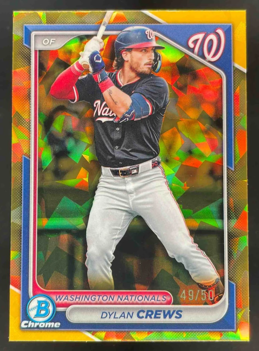 2024 Bowman Draft Sapphire Chrome Gold Sapphire #BDC-125 Dylan Crews /50