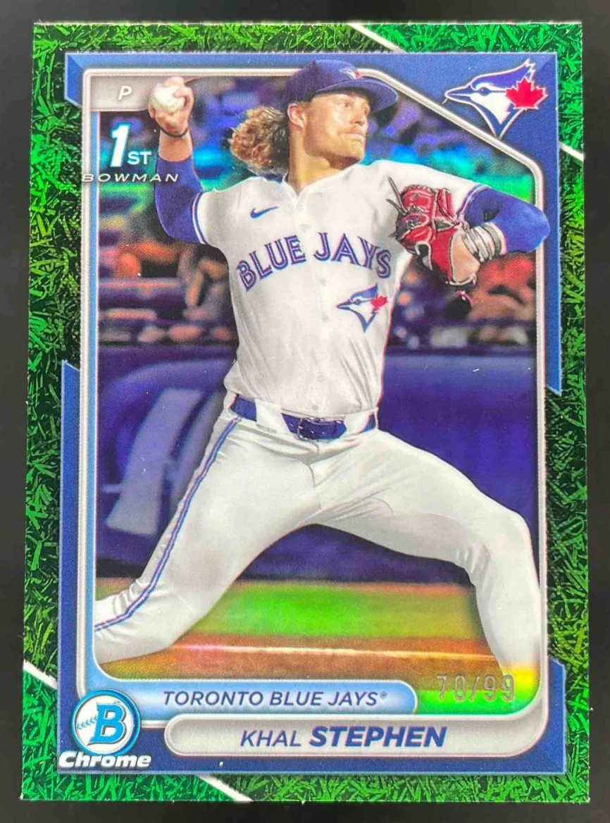 2024 Bowman Draft Chrome Green Grass Refractor #BDC-59 Khal Stephen RC /99