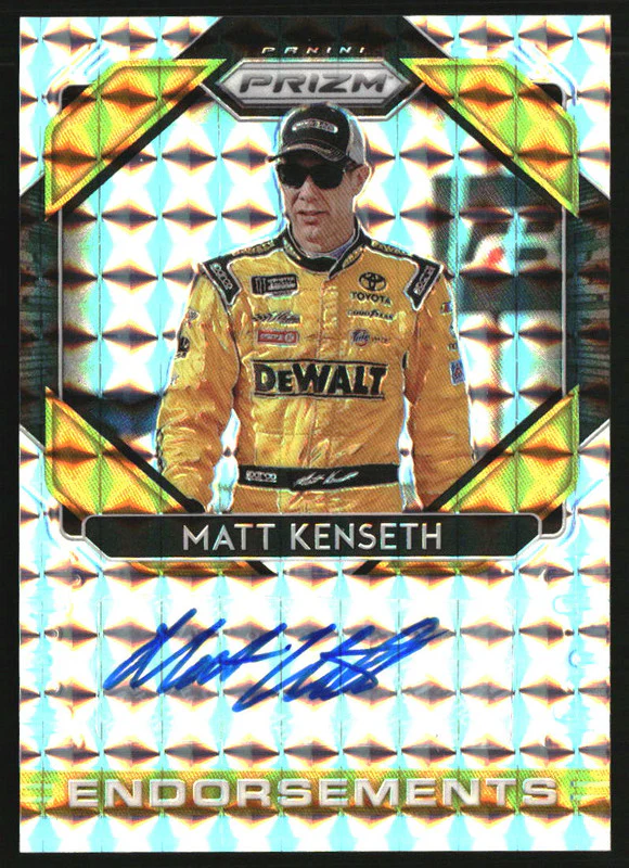 2020 Panini Prizm Endorsements Prizms Silver Mosaic Matt Kenseth Auto /75