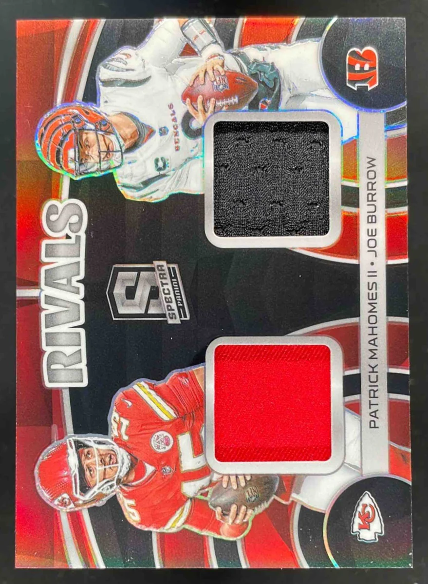 2023 Panini Spectra Rivals #RIV-PMJB Patrick Mahomes II Joe Burrow /99