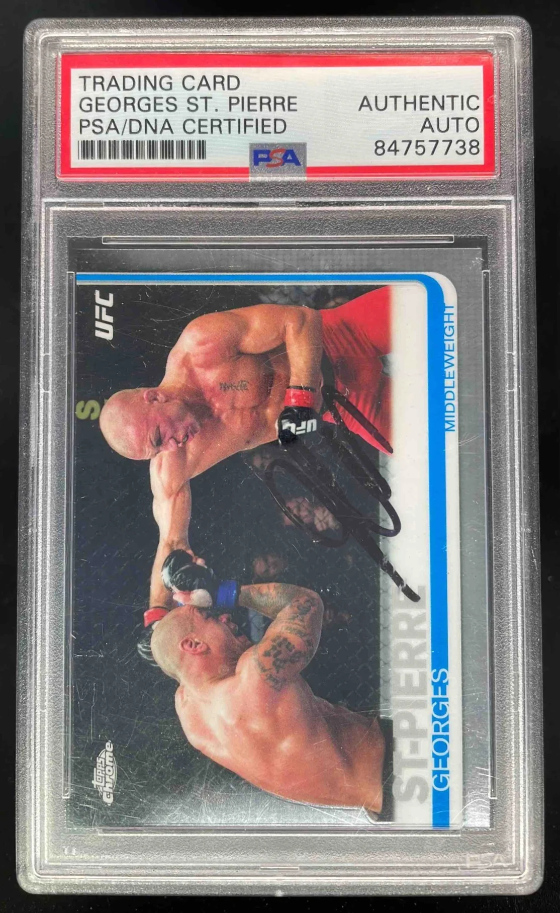 2019 Topps Chrome UFC #5 Georges St-Pierre Autograph Auto PSA Authentic