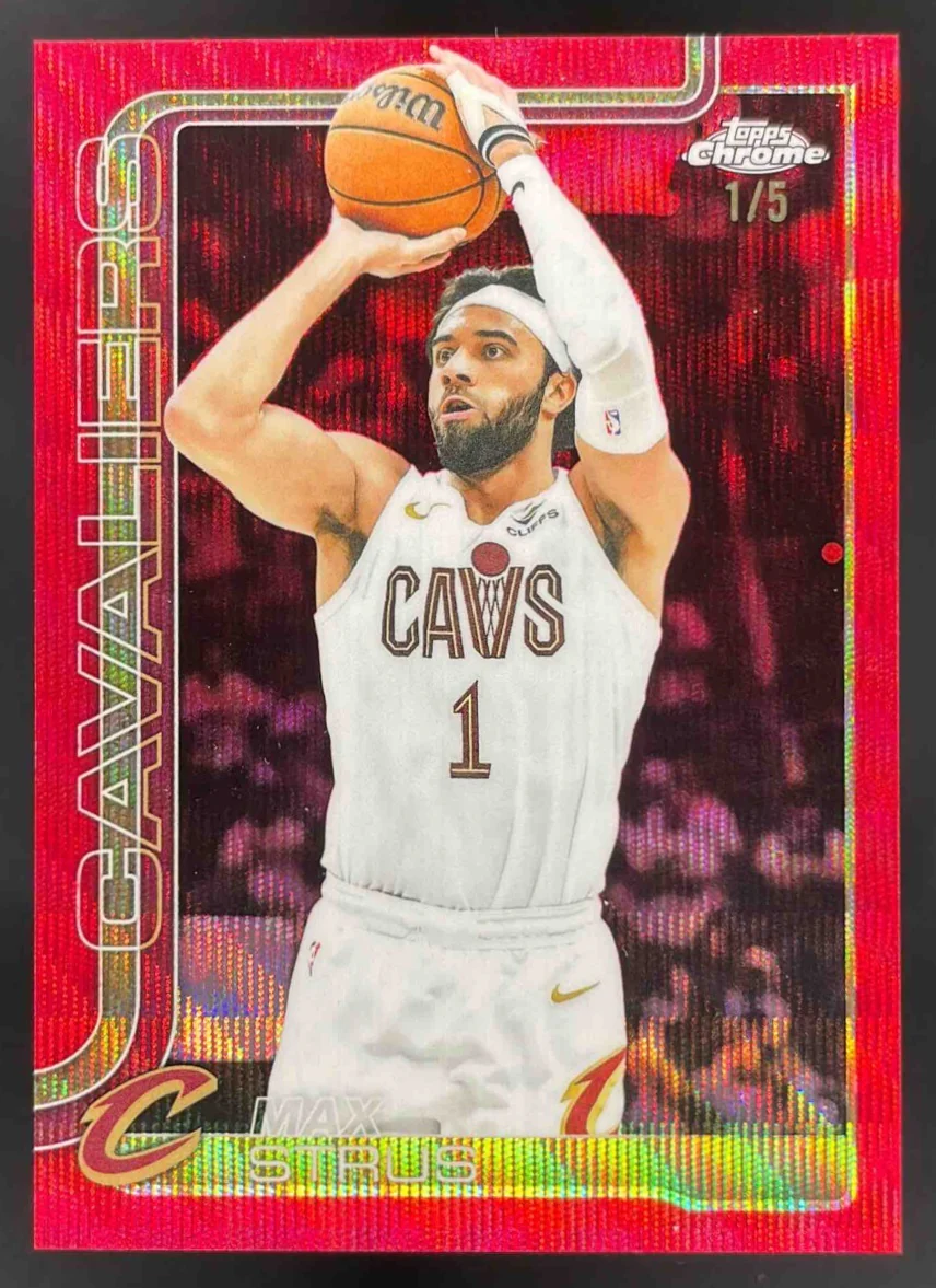 2025-26 Topps Chrome Red Wave Refractor #32 Max Strus /5
