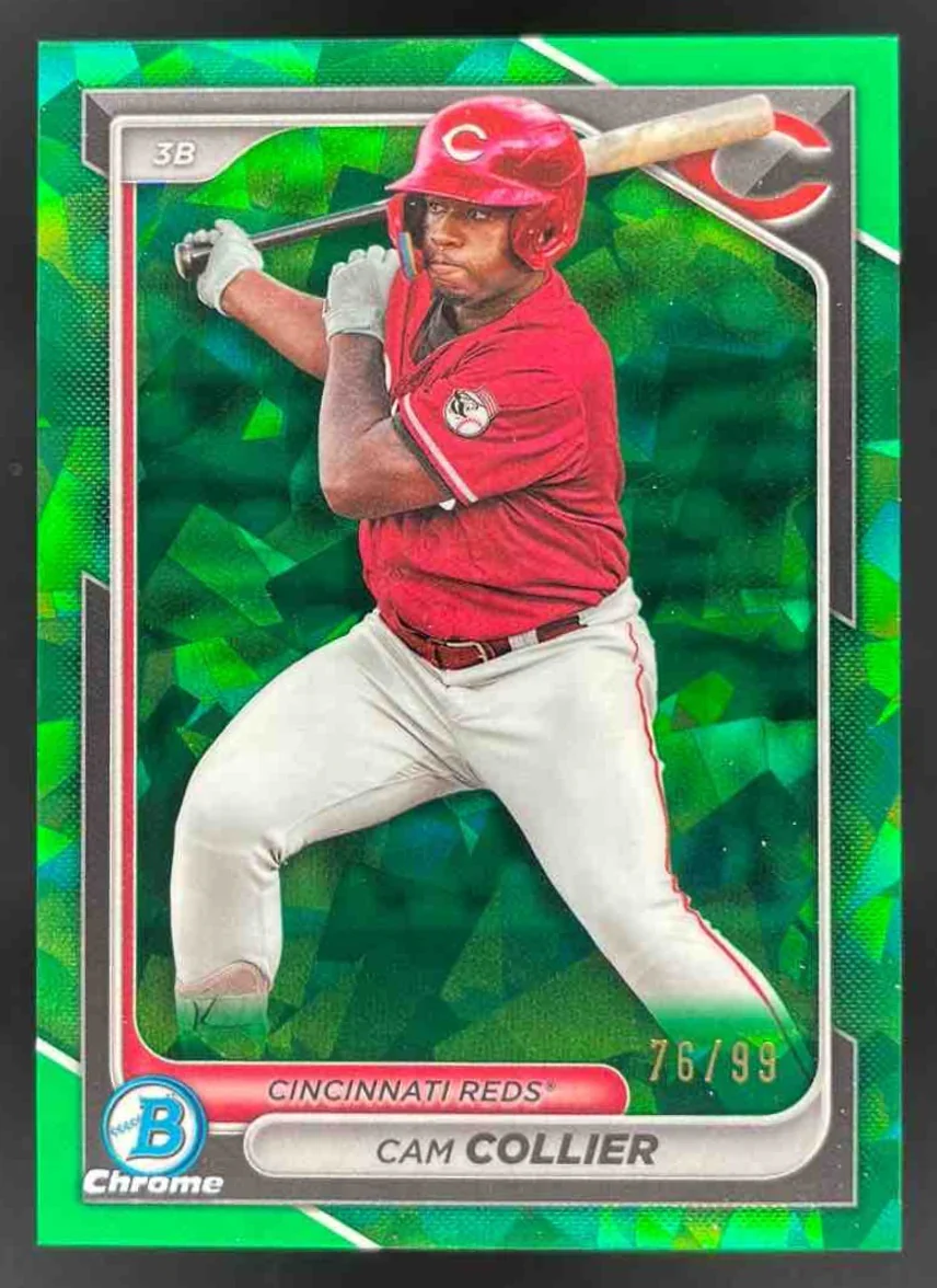 2024 Bowman Sapphire Chrome Green Sapphire #BCP-13 Cam Collier /99