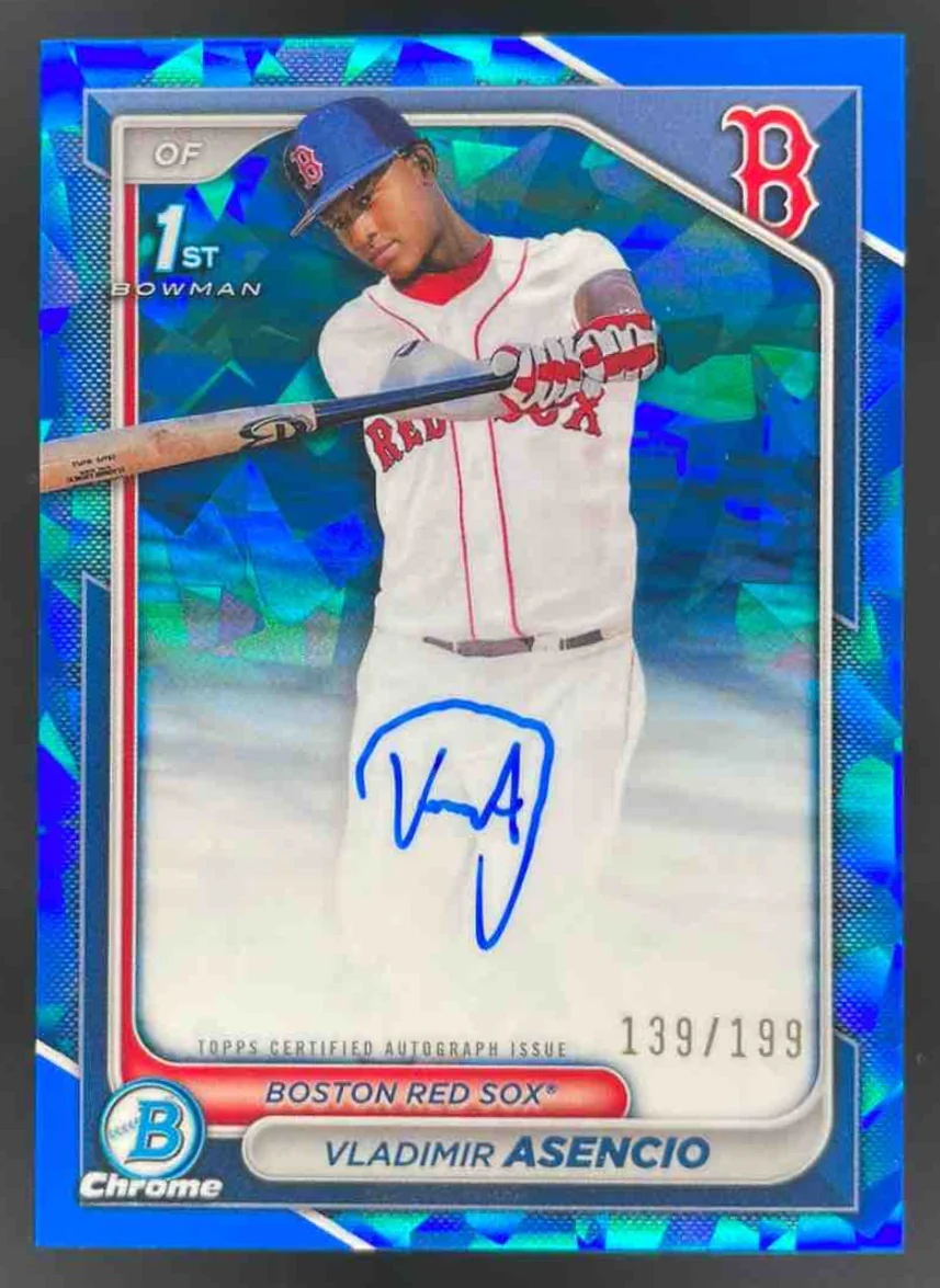 2024 Bowman Chrome Sapphire Autographs #CSPA-VA Vladimir Asencio Auto /199