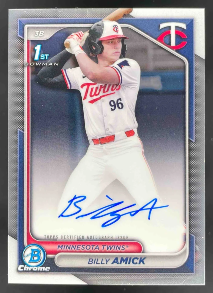 2024 Bowman Draft Chrome Prospect Autographs #CPA-BA Billy Amick RC Auto