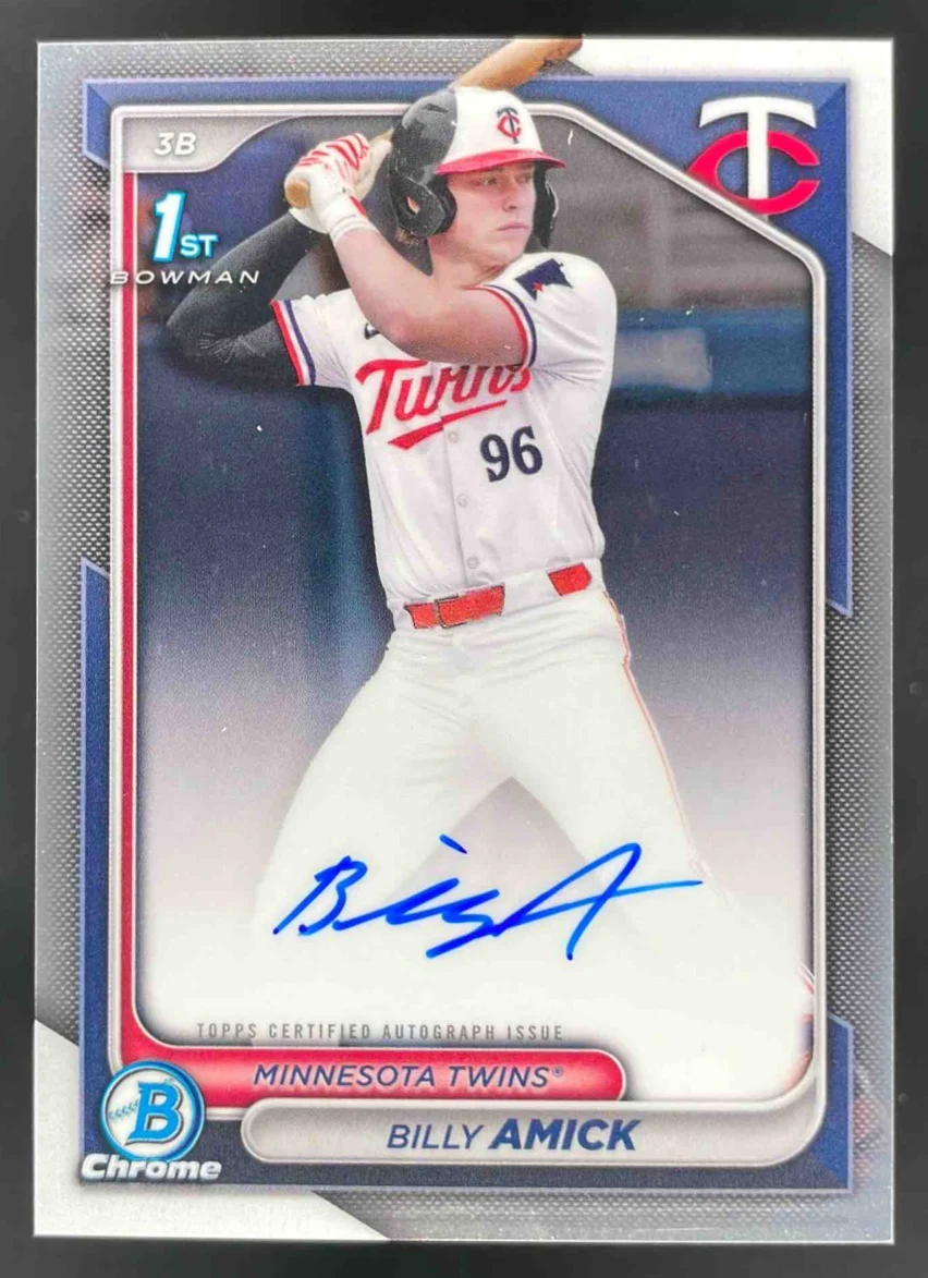 2024 Bowman Draft Chrome Prospect Autographs #CPA-BA Billy Amick RC Auto