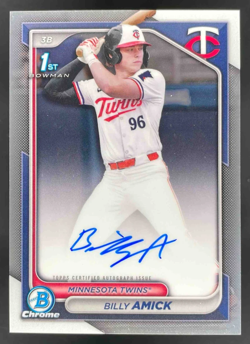 2024 Bowman Draft Chrome Prospect Autographs #CPA-BA Billy Amick RC Auto