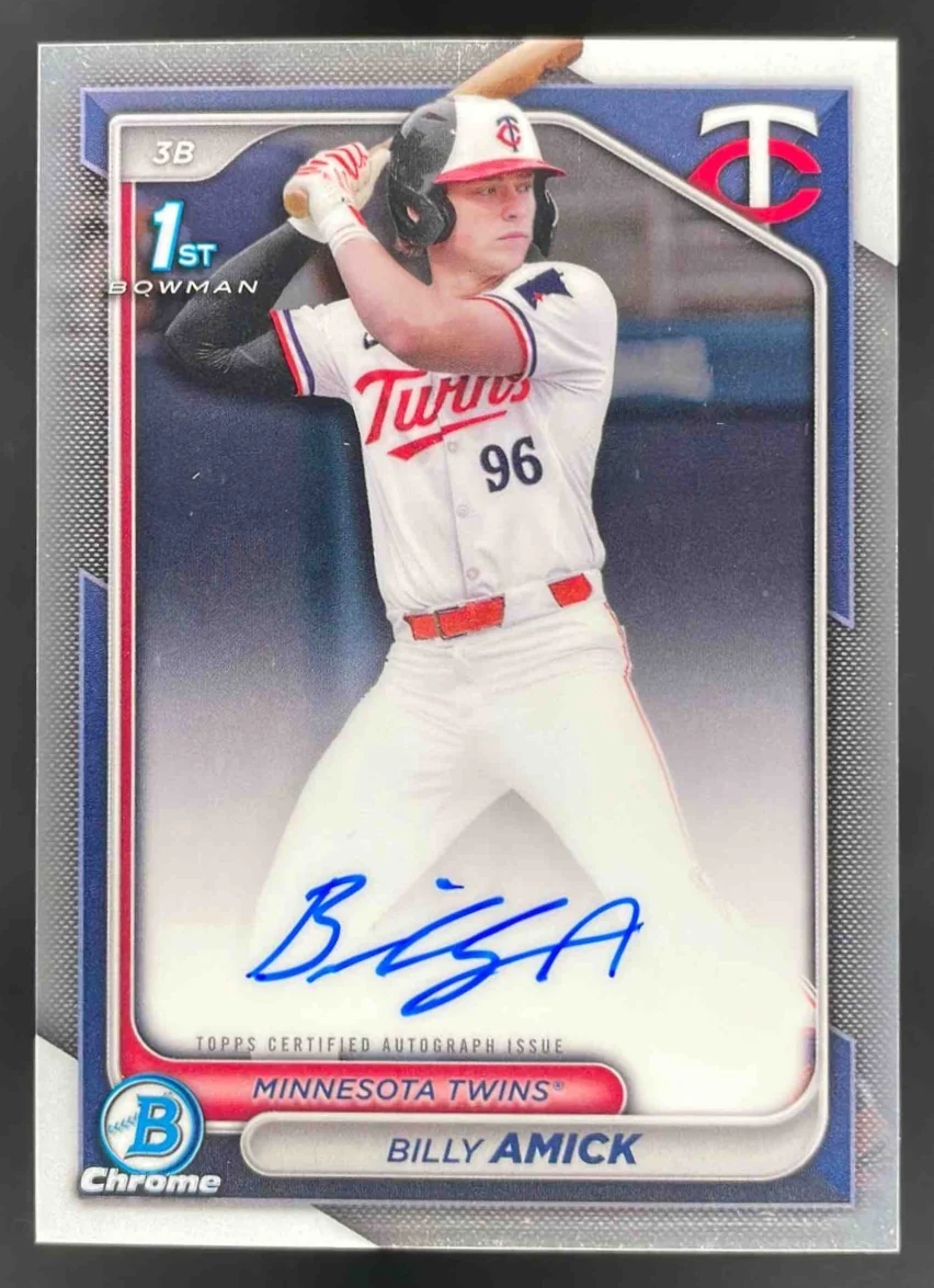 2024 Bowman Draft Chrome Prospect Autographs #CPA-BA Billy Amick RC Auto