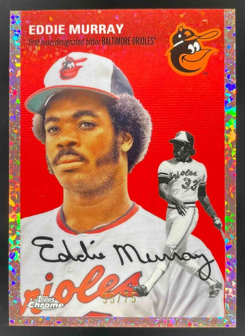 2023 Topps Chrome Platinum Anniversary Rose Gold Mini Diamond Eddie Murray /75