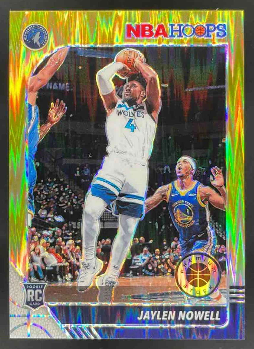 2019-20 Panini Hoops Premium Stock Prizms Gold Flash #232 Jaylen Nowell RC /10