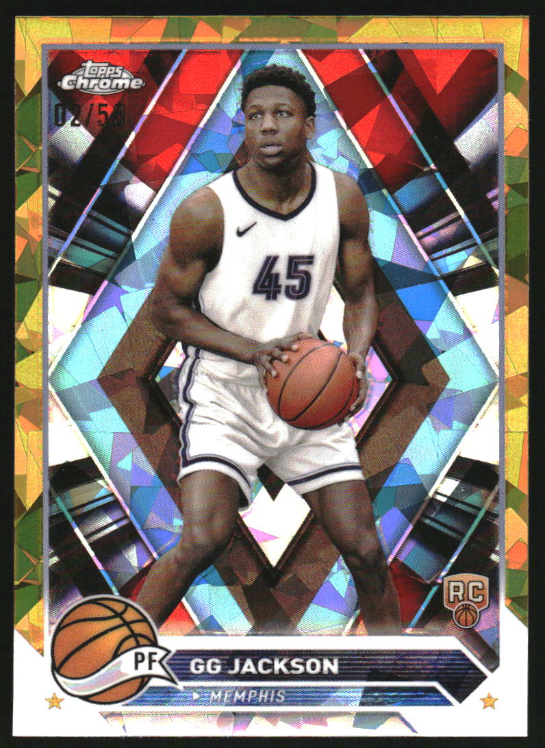2023-24 Topps Chrome Sapphire Gold Refractors #54 GG Jackson RC /50