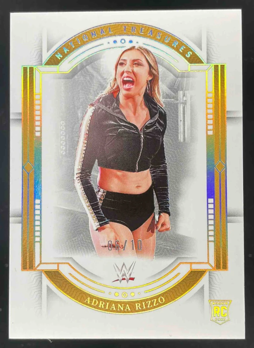 2024 Panini National Treasures WWE Holo Gold #12 Adriana Rizzo /10