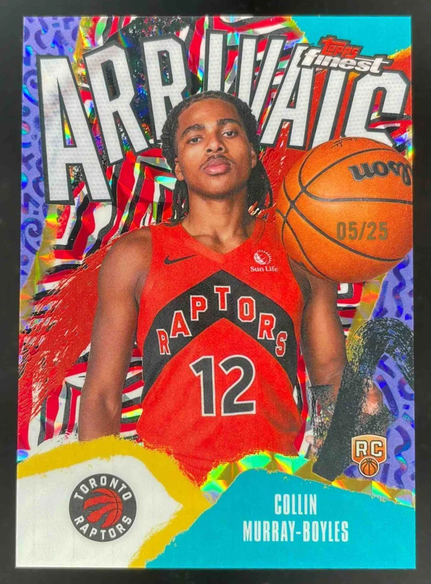 2025-26 Topps Finest Arrivals Red/Black Geometric Collin Murray-Boyles RC /25