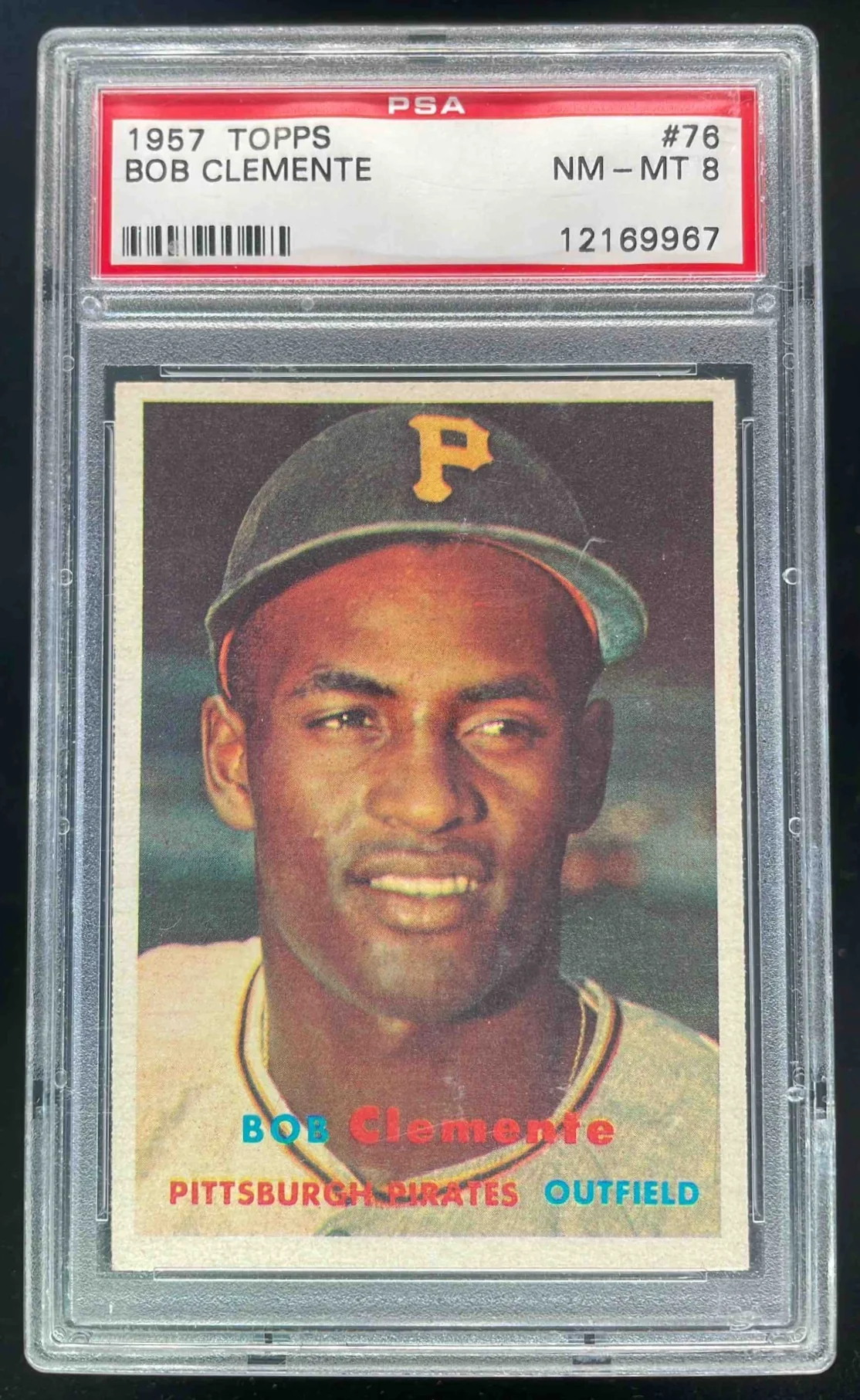 1957 Topps #76 Bob Clemente PSA 8