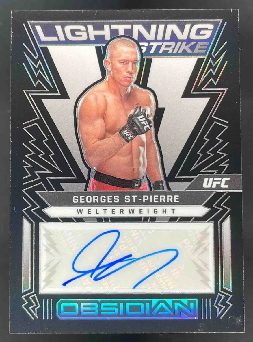 2023 Chronicles UFC Obsidian Lightning Strike #OL-GSP Georges St-Pierre Auto