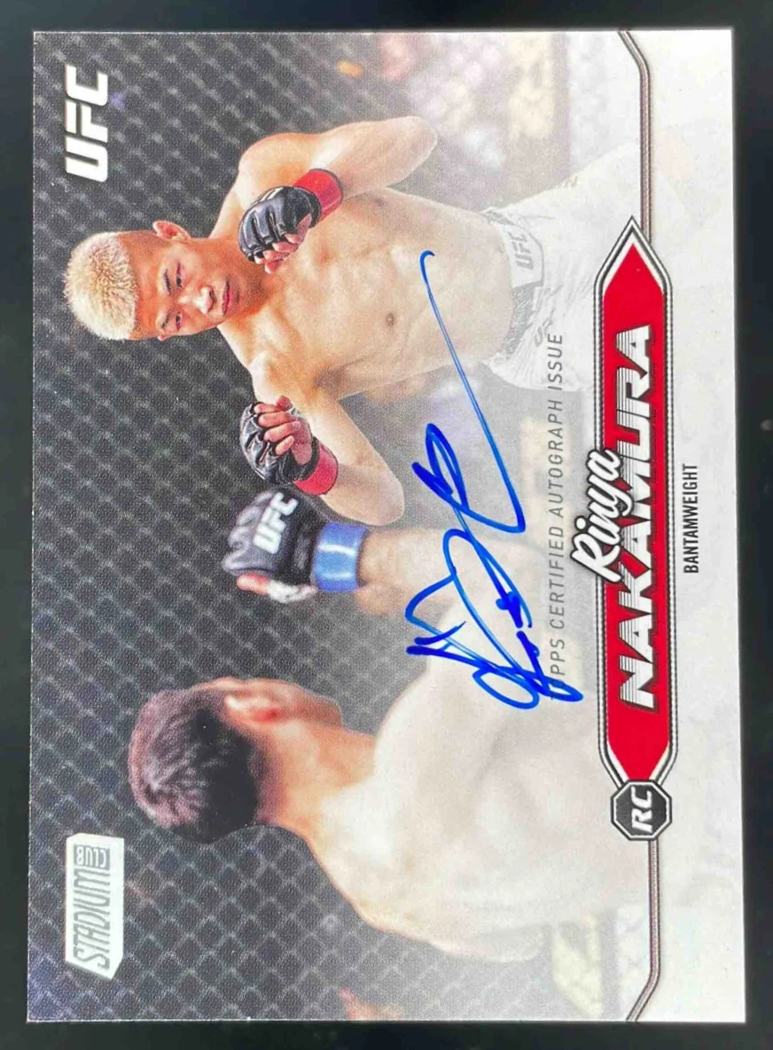 2025 Topps UFC Stadium Club Autograph #BCA-RNA Rinya Nakamura RC Auto