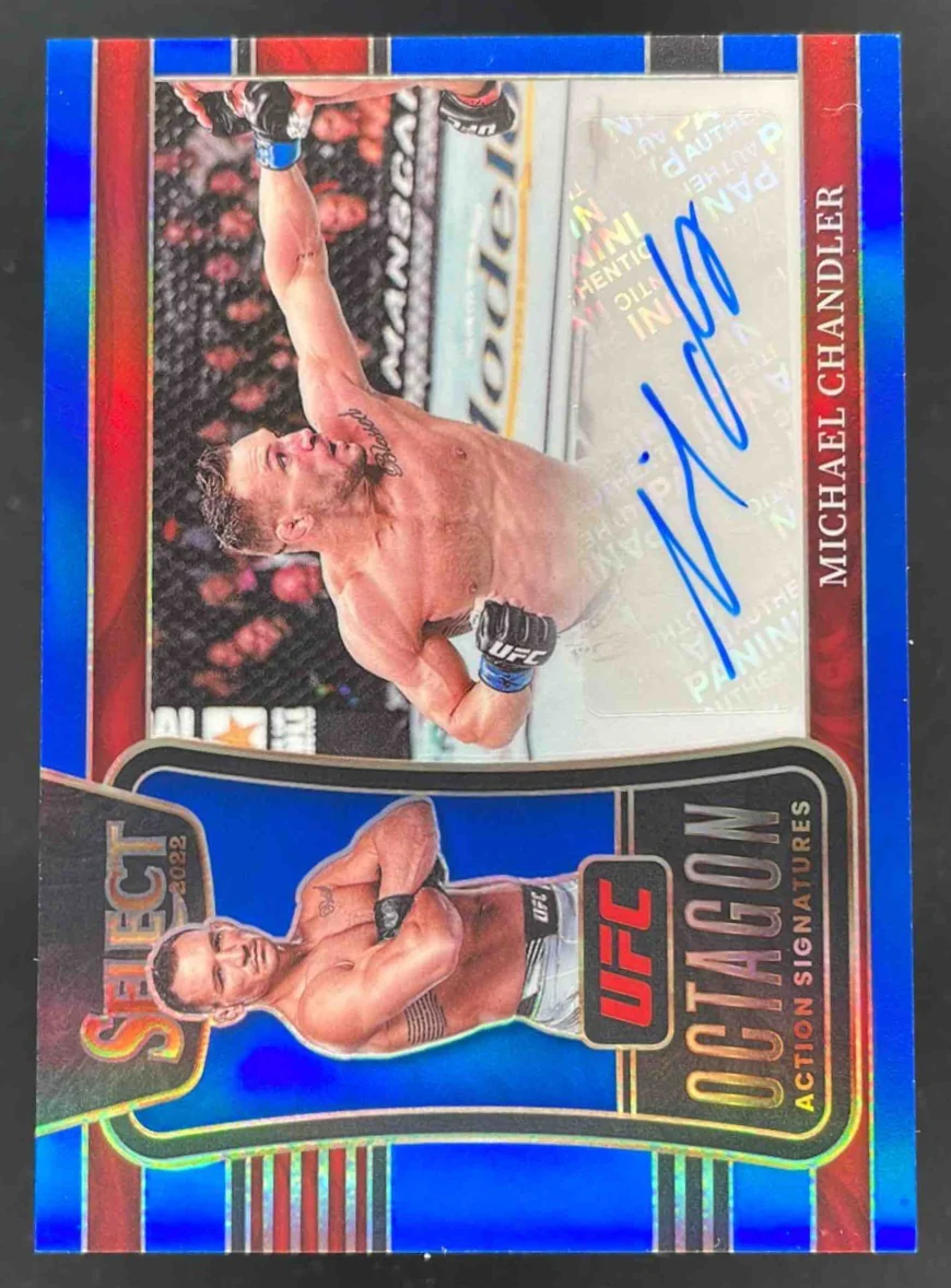 2022 Select UFC Octagon Action Blue Prizms #OA-MCL Michael Chandler Auto /49