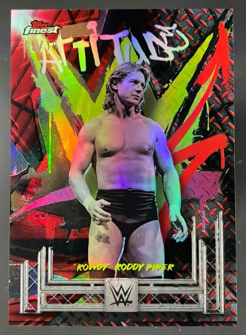 2025 Topps Finest WWE Rare Red Black Vapor #230 "Rowdy" Roddy Piper /10