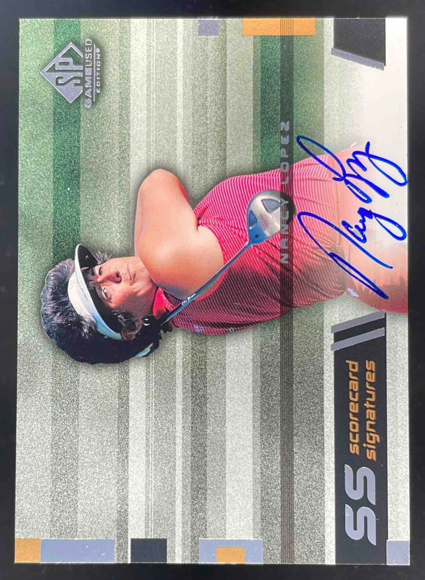 2003 SP Game Used Scorecard Signatures Nancy Lopez Autograph Auto