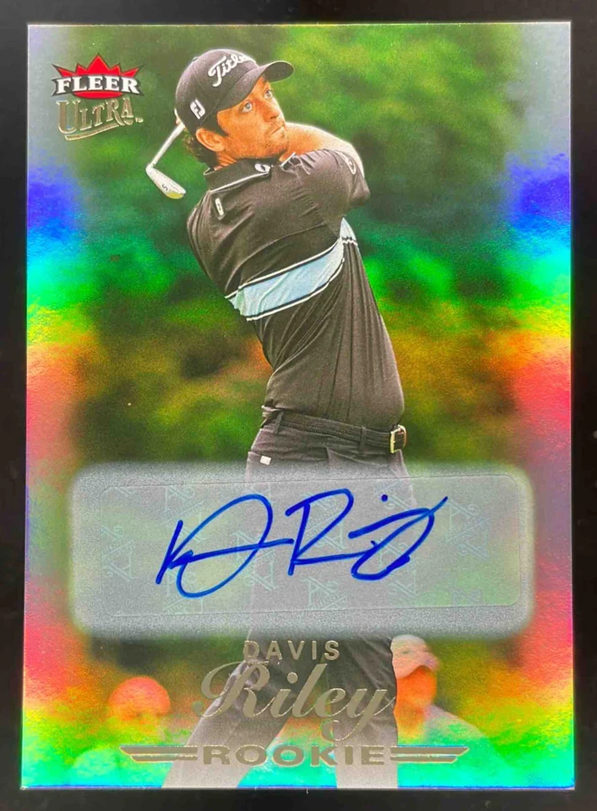 Fleer Ultra Golf Rainbo Auto Foildboard Davis Riley Autograph RC Auto
