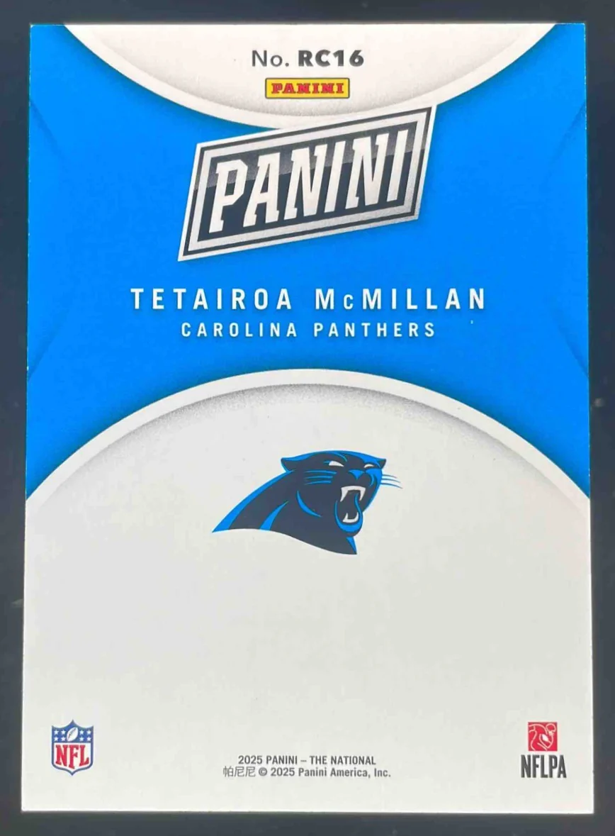 2025 Panini NSCC Silver Packs Rookies Lightning Spokes Tetairoa McMillan RC /25 - Image 2