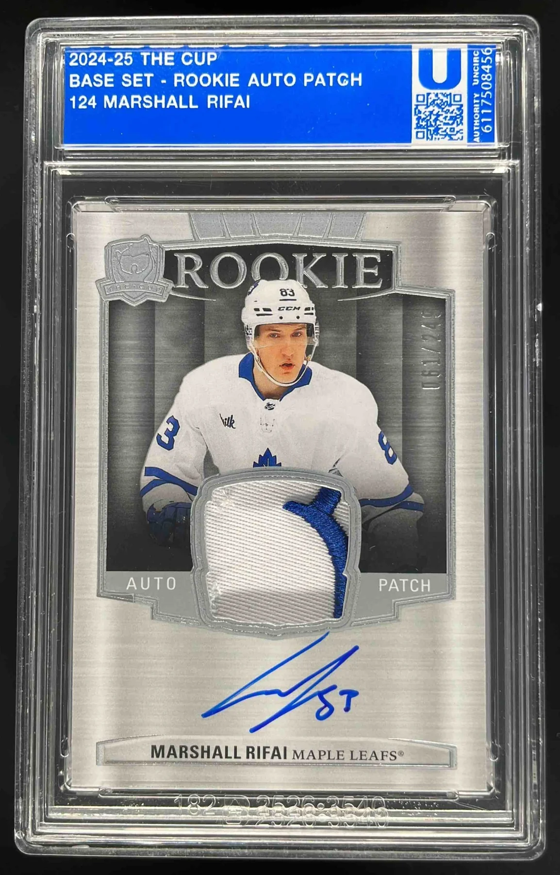 2024-25 Upper Deck The Cup #124 Marshall Rifai Rookie Patch Auto /249