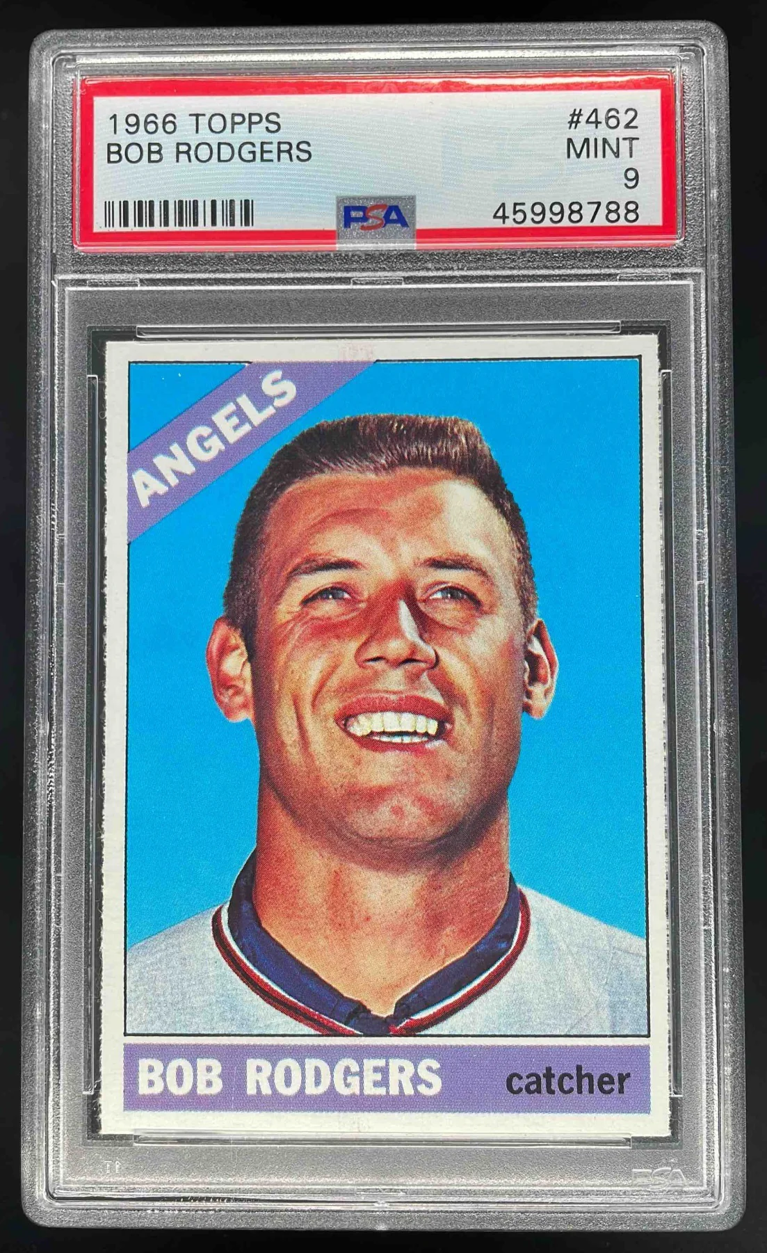 1966 Topps #462 Bob Rodgers PSA 9