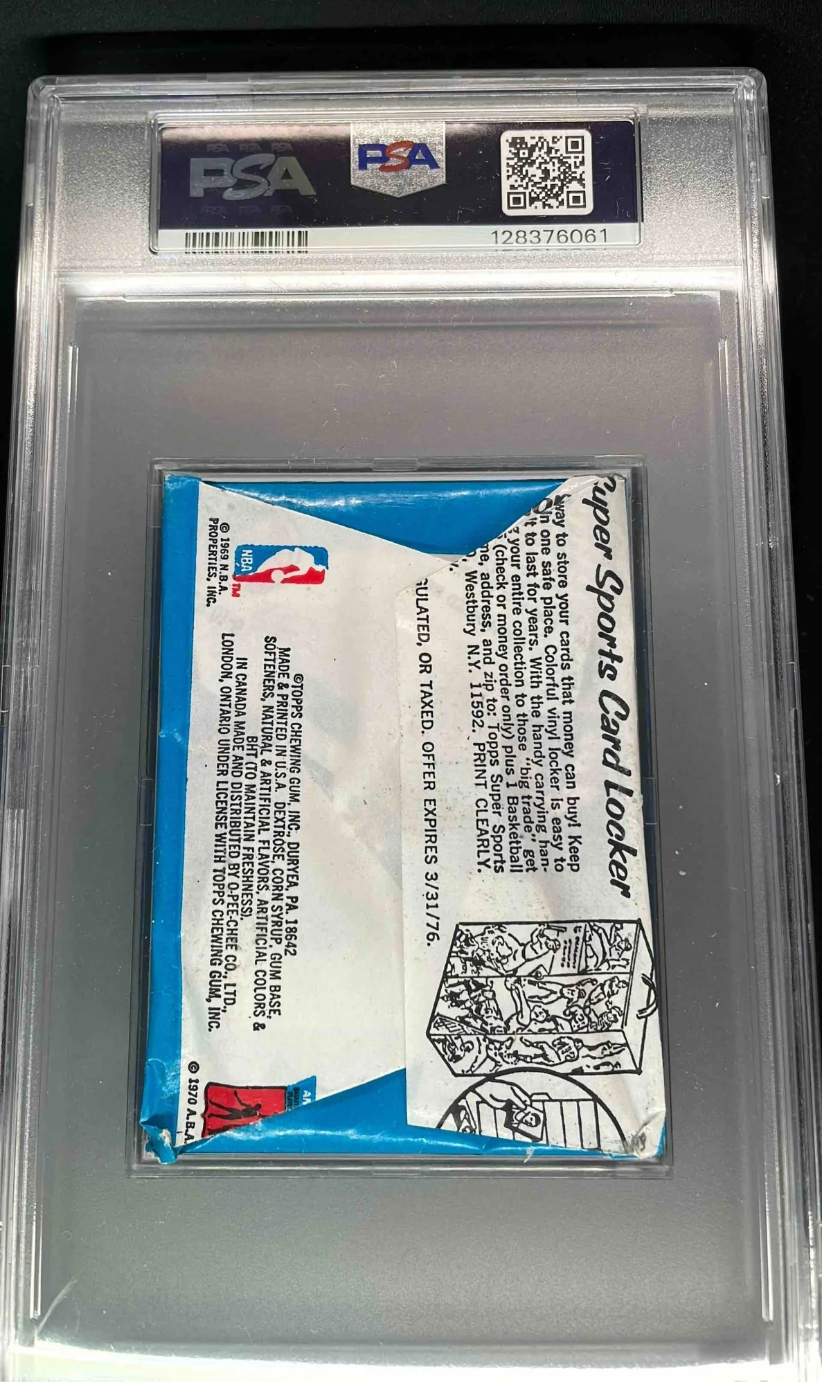 1975 Topps Basketball Wax Pack PSA 6 - Image 2