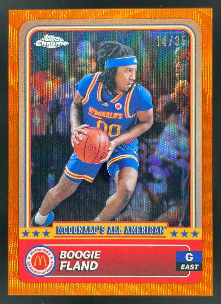 2024 Topps Chrome McDonald's All-American Orange Wave #29 Boogie Fland /35