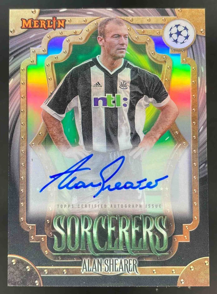 2023-24 Topps Chrome Merlin Club Competitions Sorcerers #SA-PG Alan Shearer Auto