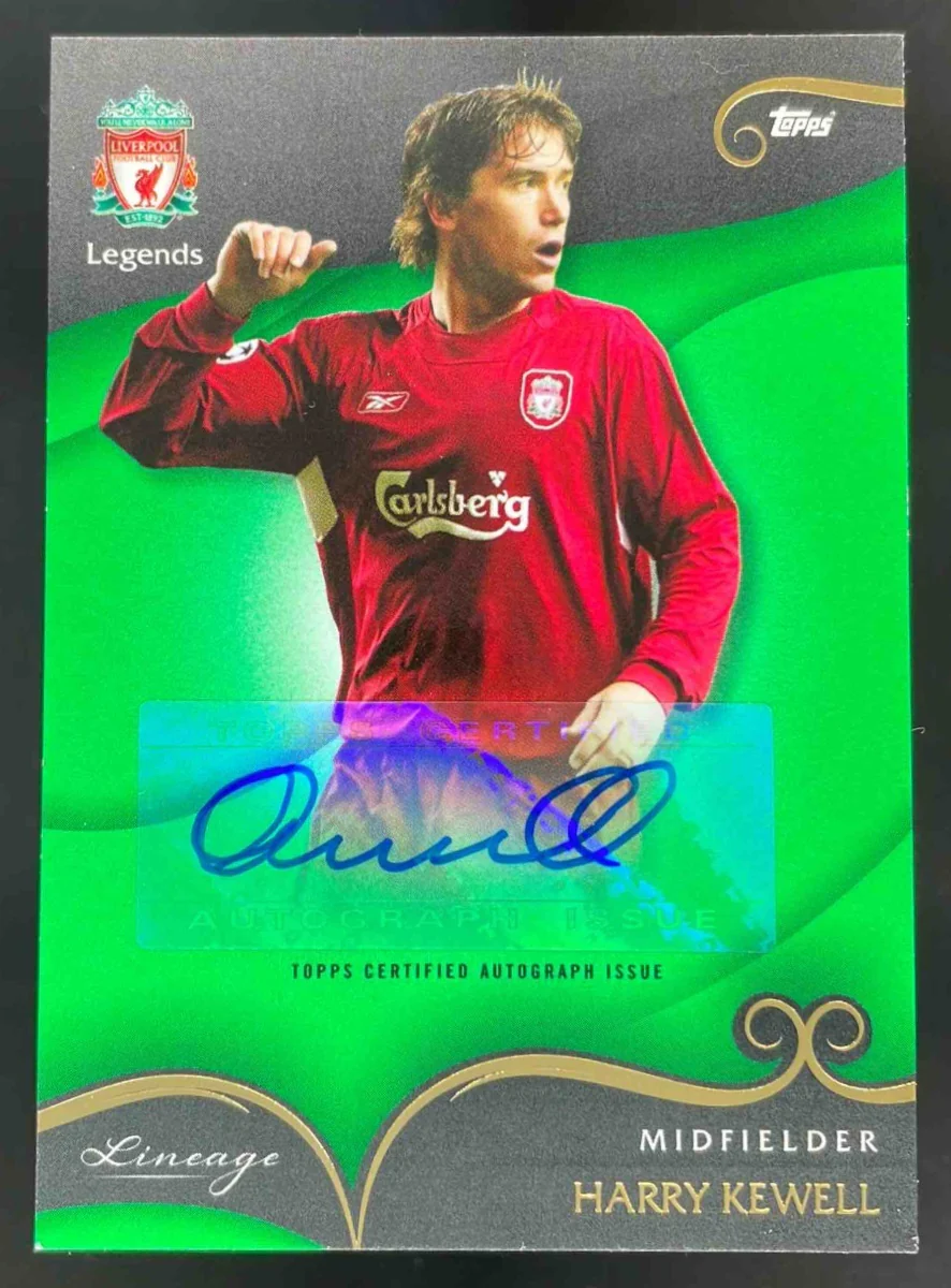 2022 Topps Liverpool Lineage LFC Legends Green #AU-HK Harry Kewell Auto /50