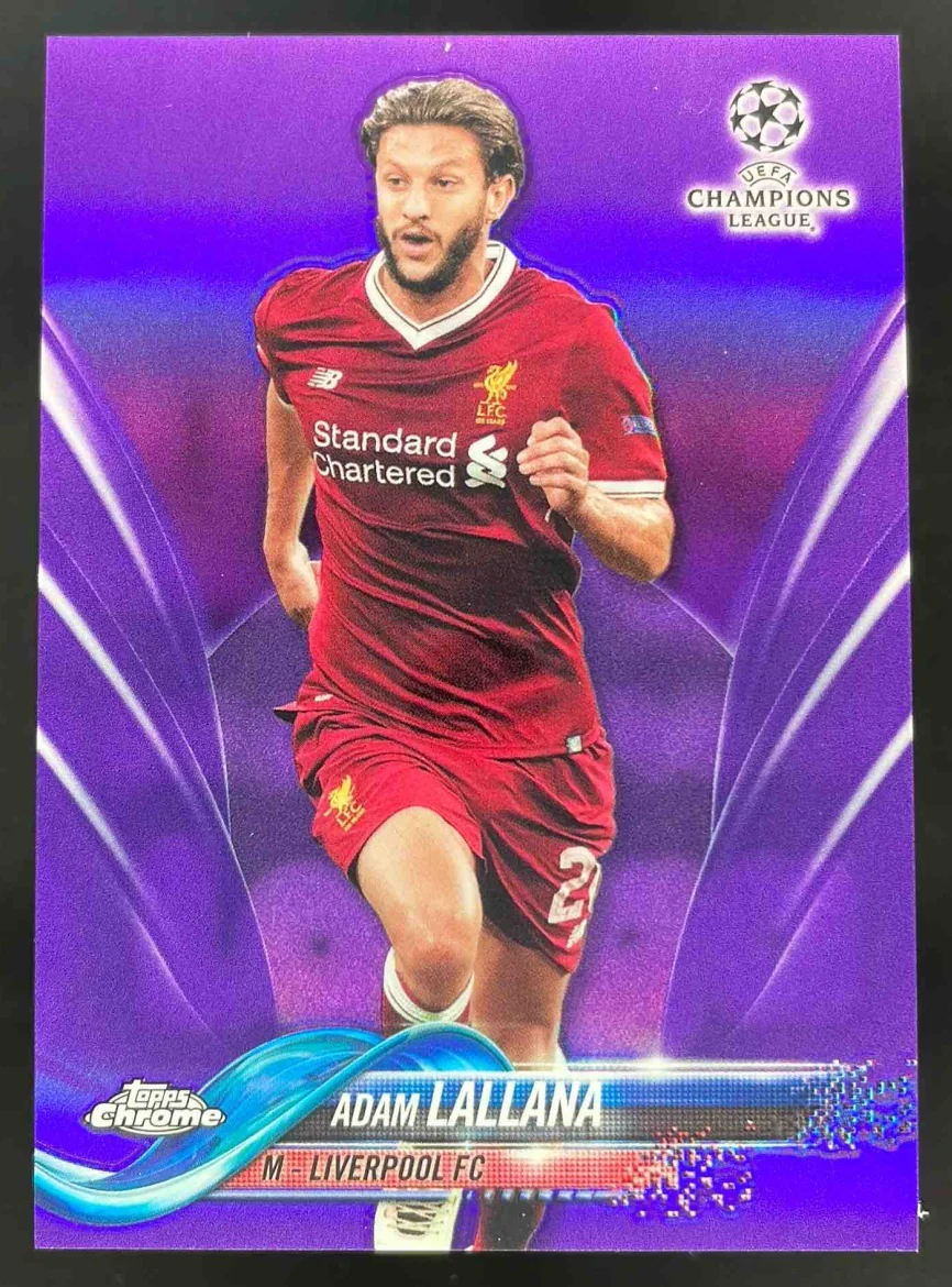 2017 Topps Chrome UEFA Champions League Purple Refractor #19 Adam Lallana /250