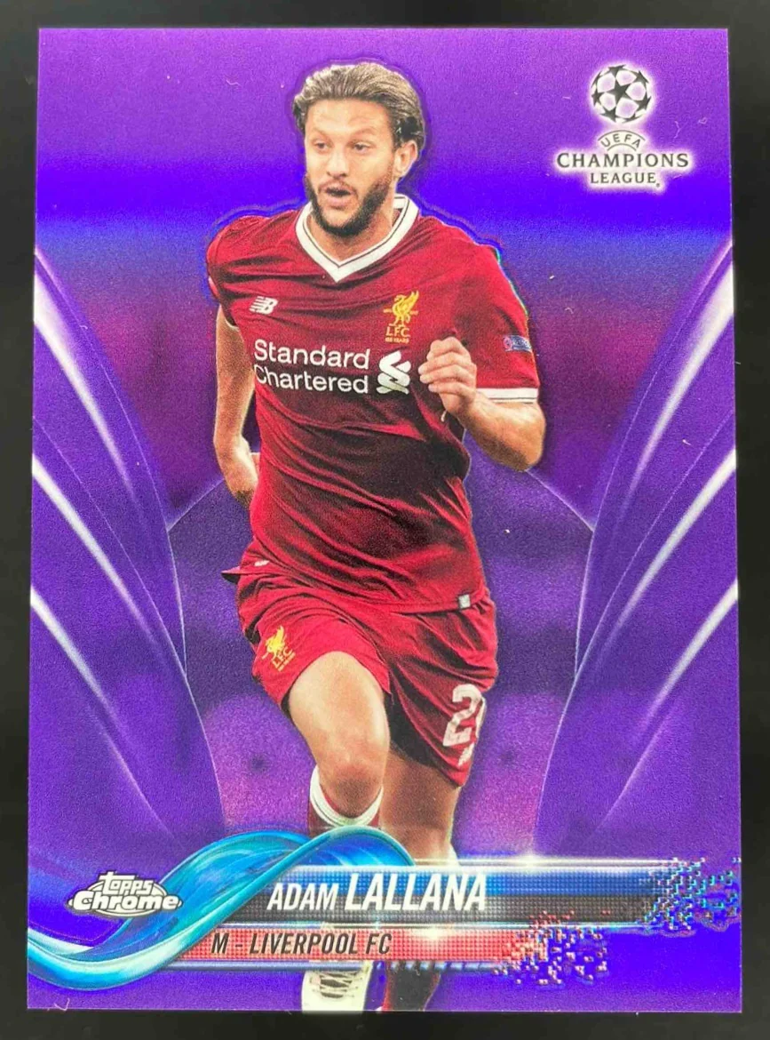 2017 Topps Chrome UEFA Champions League Purple Refractor #19 Adam Lallana /250