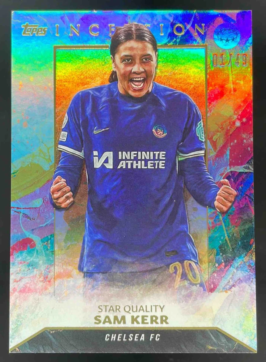 2023 Topps Inception UEFA Club Competitions Blue #38 Sam Kerr Star Quality /49