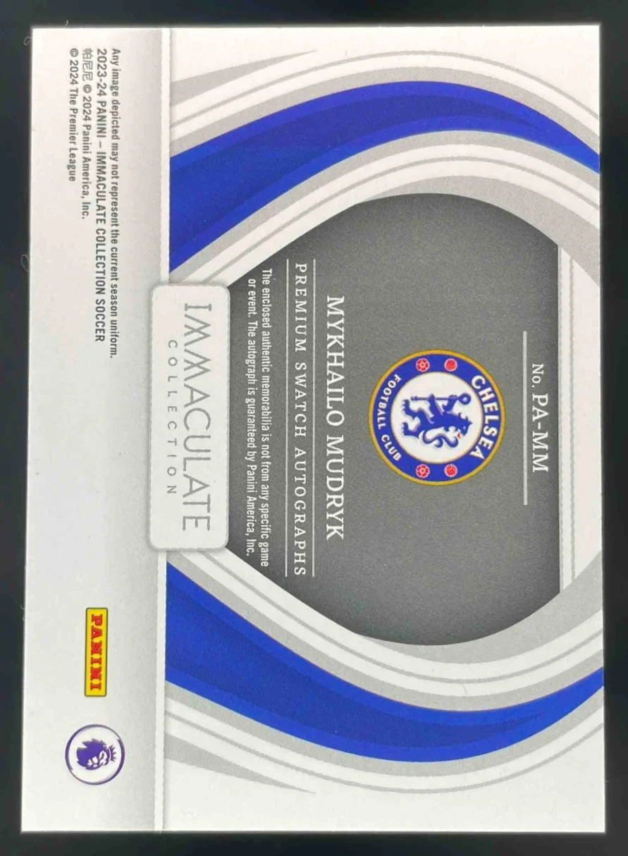 2023-24 Immaculate Collection Premium Swatch #PA-MM Mykhailo Mudryk Auto /99 - Image 2