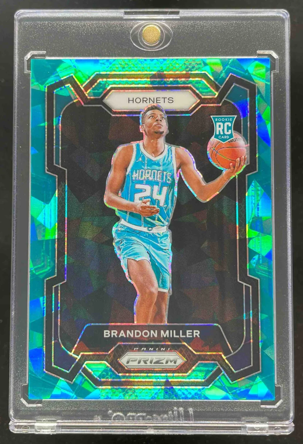 2023-24 Panini Prizm Prizms Teal Ice #152 Brandon Miller RC /225