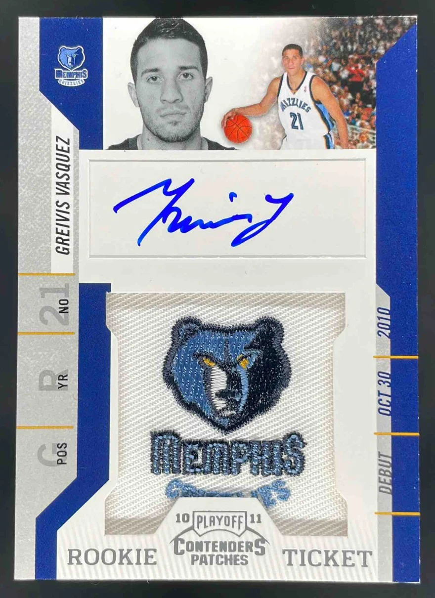 2010-11 Panini Playoff Contenders Patches #127 Greivis Vasquez RC Auto