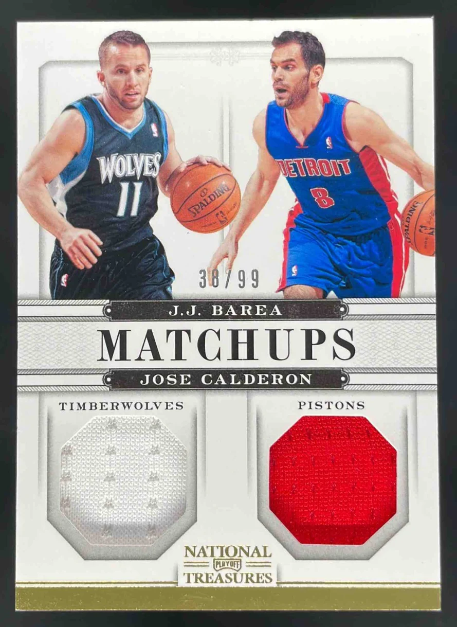2012-13 National Treasures Matchups Materials #85 J.J. Barea Jose Calderon /99